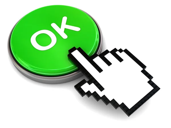 Ok botão — Fotografia de Stock