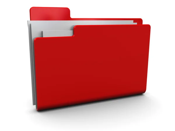 红色文件夹 — 图库照片