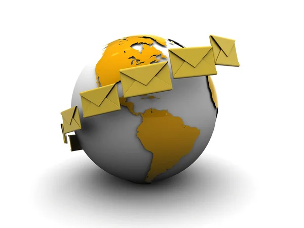 Wereldwijde mail — Stockfoto