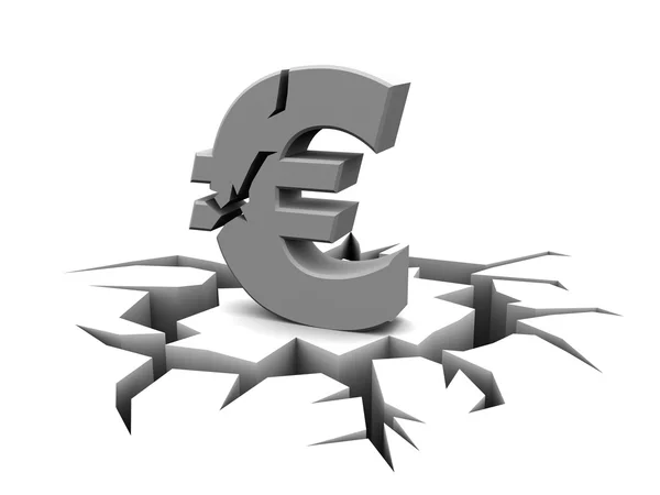 Кризис евро — стоковое фото