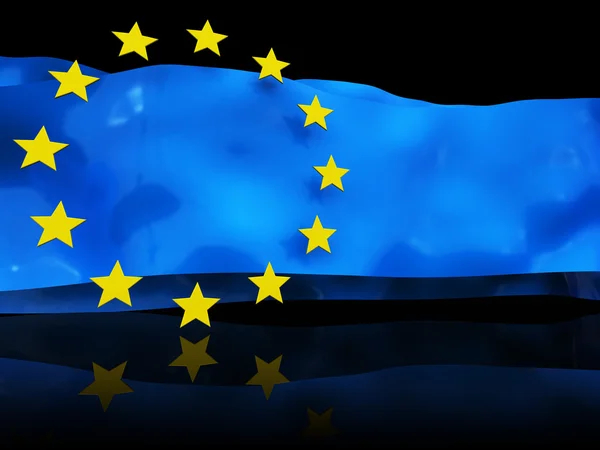 Hintergrund der europäischen Flagge — Stockfoto
