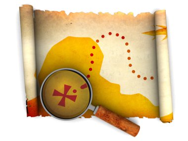 Treasure map clipart