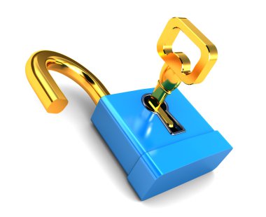 Key and lock clipart