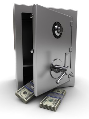 Safe with money clipart