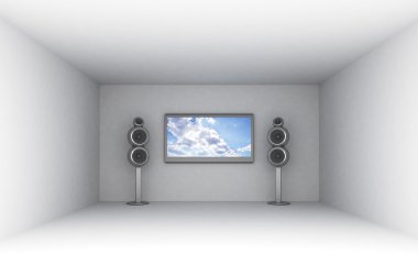 Home theater room clipart