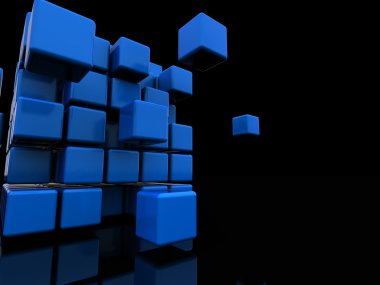 Abstract cube background clipart