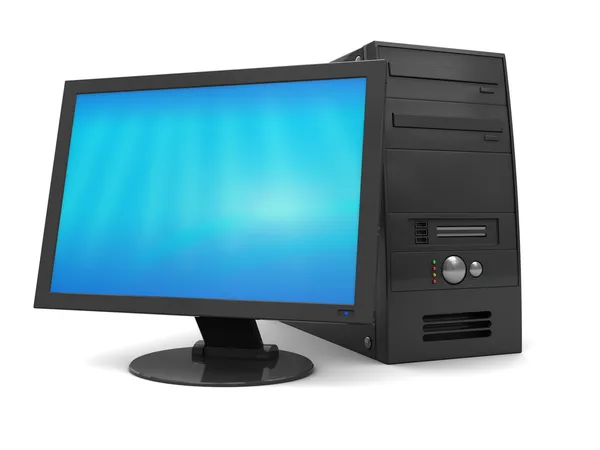 Computador preto — Fotografia de Stock