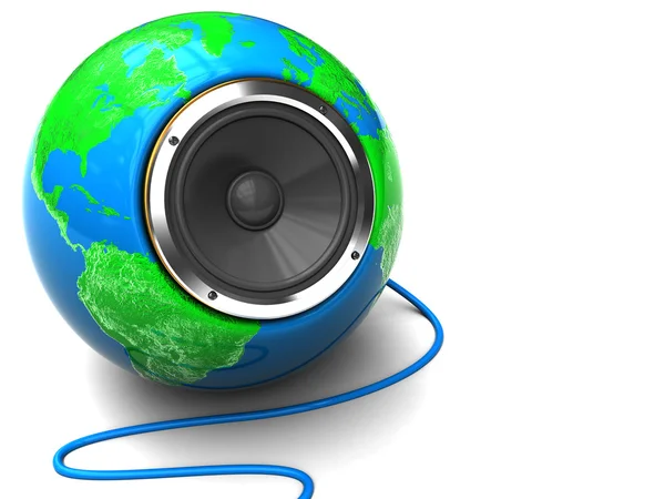 Earth speaker — Stock Photo, Image