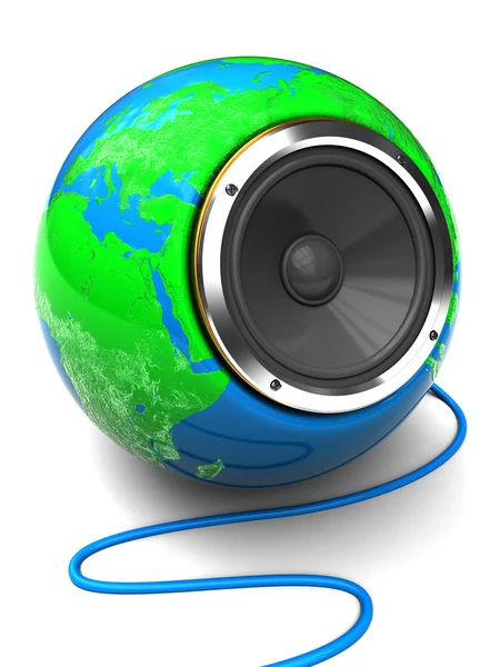 Earth globe speaker — Stock Photo, Image
