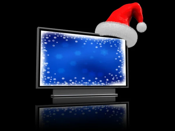 Christmas tv — Stock Photo, Image