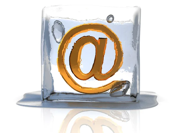 Email congelado — Fotografia de Stock