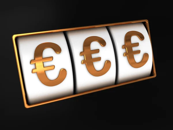 Jackpot em euros — Fotografia de Stock