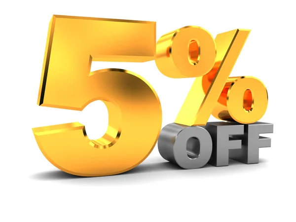 Five percent discount — Stock Photo, Image