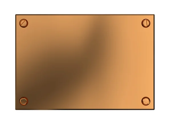 銅のプレート — ストック写真