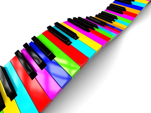 Fundo de piano colorido — Fotografia de Stock