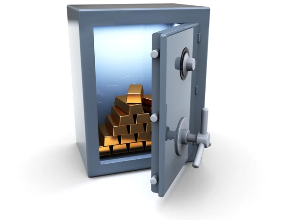 Safe with gold — Stock Photo, Image