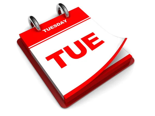 Tuesday calendar — Stock Photo, Image