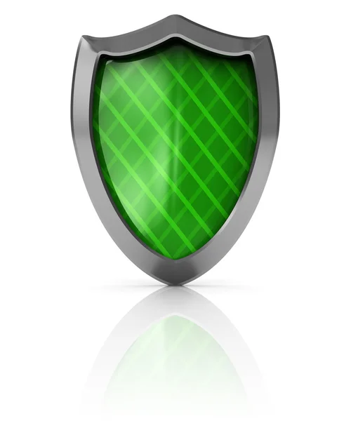 Green shield — Stock Photo, Image