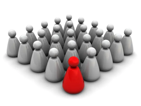 Crowd with leader — Stock Photo, Image