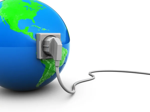 Earth and power cable — Stock Photo, Image