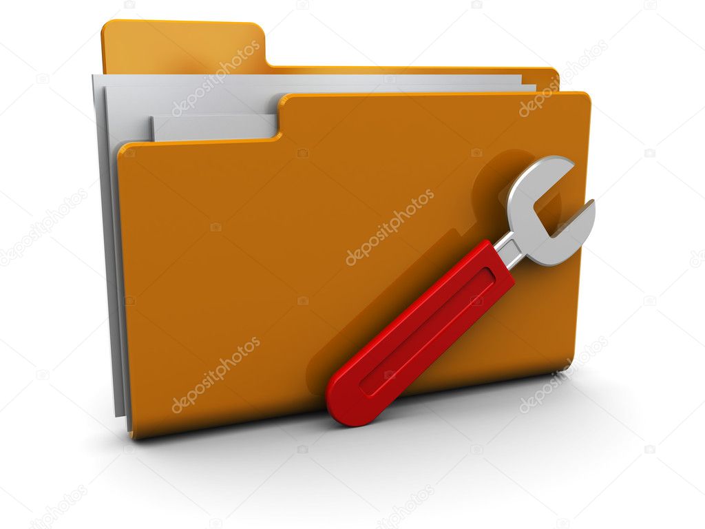 Folder icon with wrench