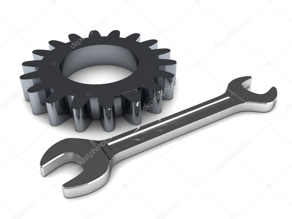 Wrench and gear wheel