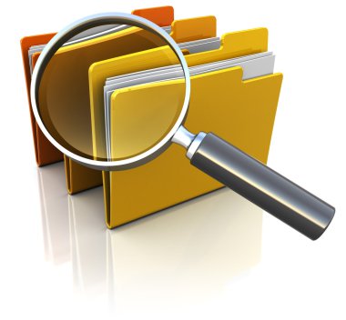 Folders search clipart