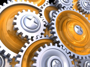 Gear wheels background clipart