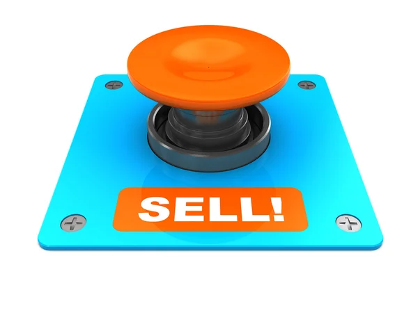Sprzedam przycisk — Zdjęcie stockowe