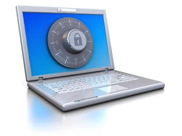 Beschermde laptop — Stockfoto