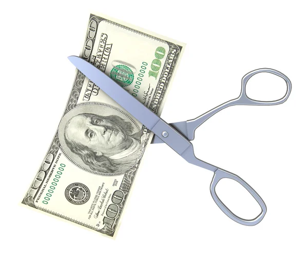 Dollar cutting — Stock Photo, Image