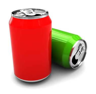 Two alluminum cans clipart