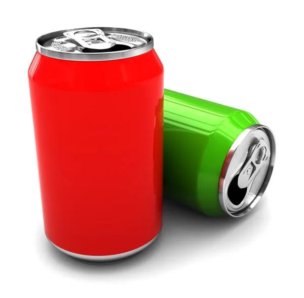 Two alluminum cans — Stock Photo, Image