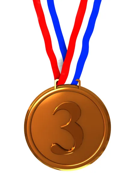 第三位のメダル — ストック写真