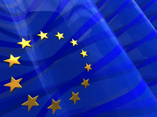 Hintergrund der europäischen Flagge — Stockfoto