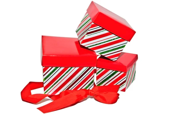 Três caixas de presente coloridas — Fotografia de Stock