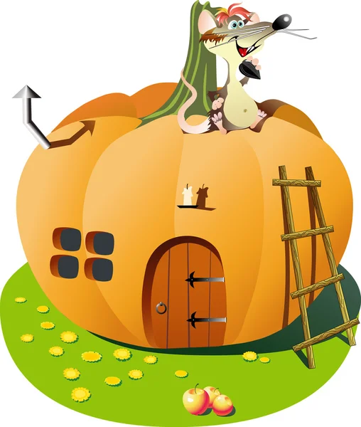 stock vector House pumpkin