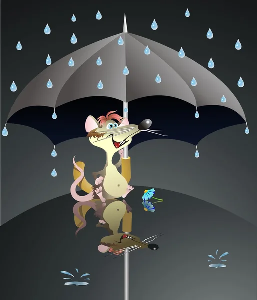 Myszy i parasol — Wektor stockowy
