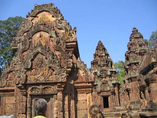 Kambodža, budovy starověkého buddhistického chrámu. — Stock fotografie