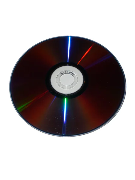 CD DVD um disco sobre um fundo branco . — Fotografia de Stock