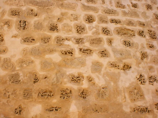 Bakstenen muur van de grote moskee in de stad van suss, tunis. — Stockfoto