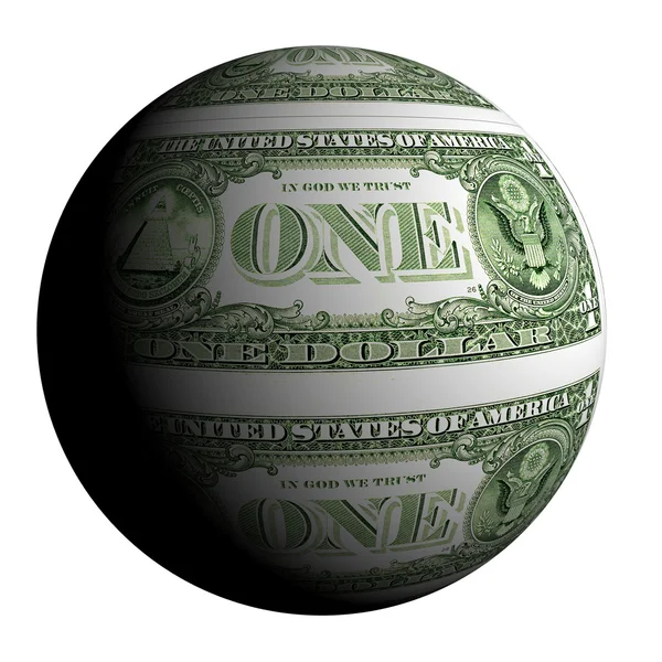 Dollar planet on a white background. — Stock Photo, Image
