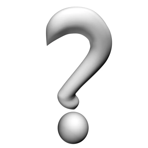 stock image Question mark, 3d, a white background.