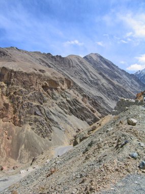 Ladakh, Hindistan, Tibet küçük bir dağ manzarası.