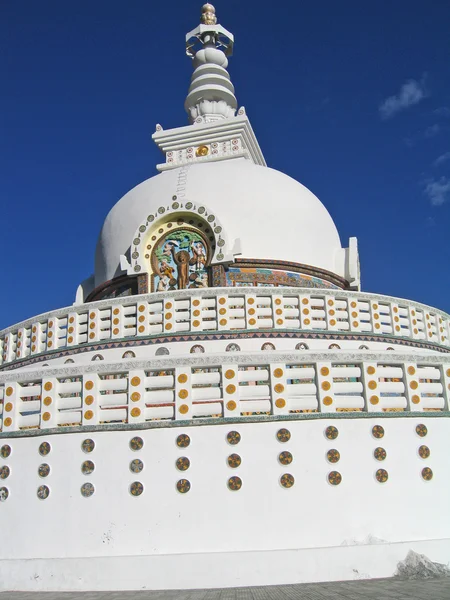 Ladakh, Índia, capital Leh, argamassa Shanti . — Fotografia de Stock