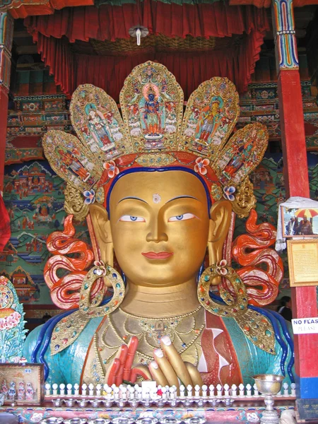 Shey, Ladakh, Indie, shakjamuni Budda w klasztorze. — Zdjęcie stockowe