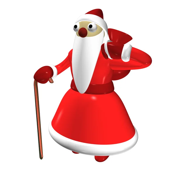 Санта-Клаус або Діда Мороза мішок подарунків, 3d. — стокове фото