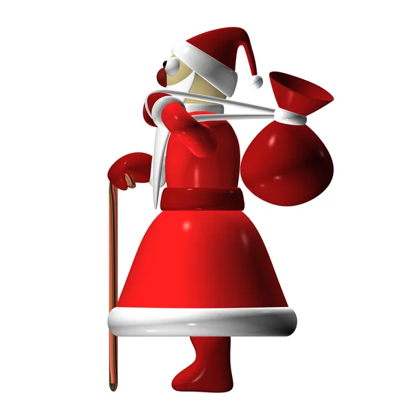 Санта-Клаус або Діда Мороза мішок подарунків, 3d. — стокове фото