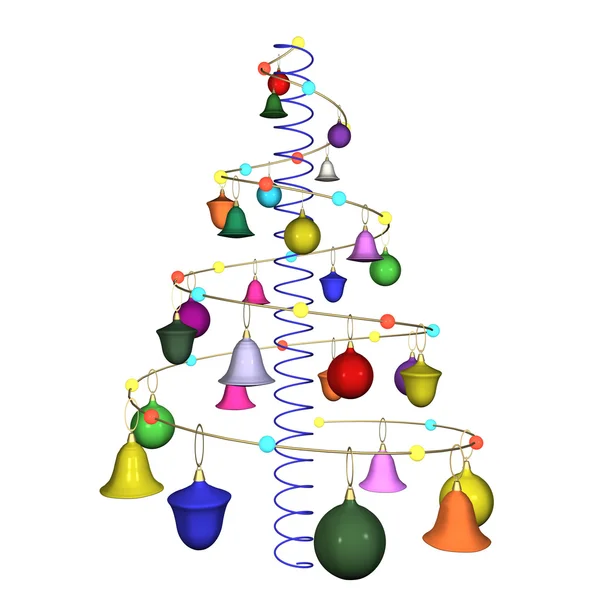 El abstracto disfrazado del árbol de Navidad de Año Nuevo, 3d . —  Fotos de Stock
