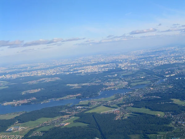 Moscow Region from height of the bird's flight. — Stock Photo, Image